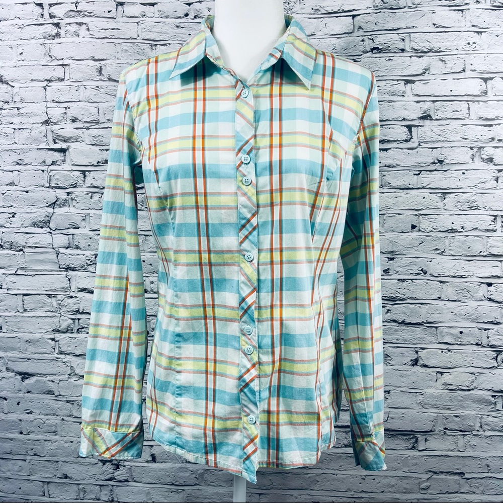 Columbia Long-Sleeve Plaid Top